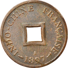 Monnaie, FRENCH INDO-CHINA, 2 Sapeque, 1897, Paris, TTB, Bronze, KM:6