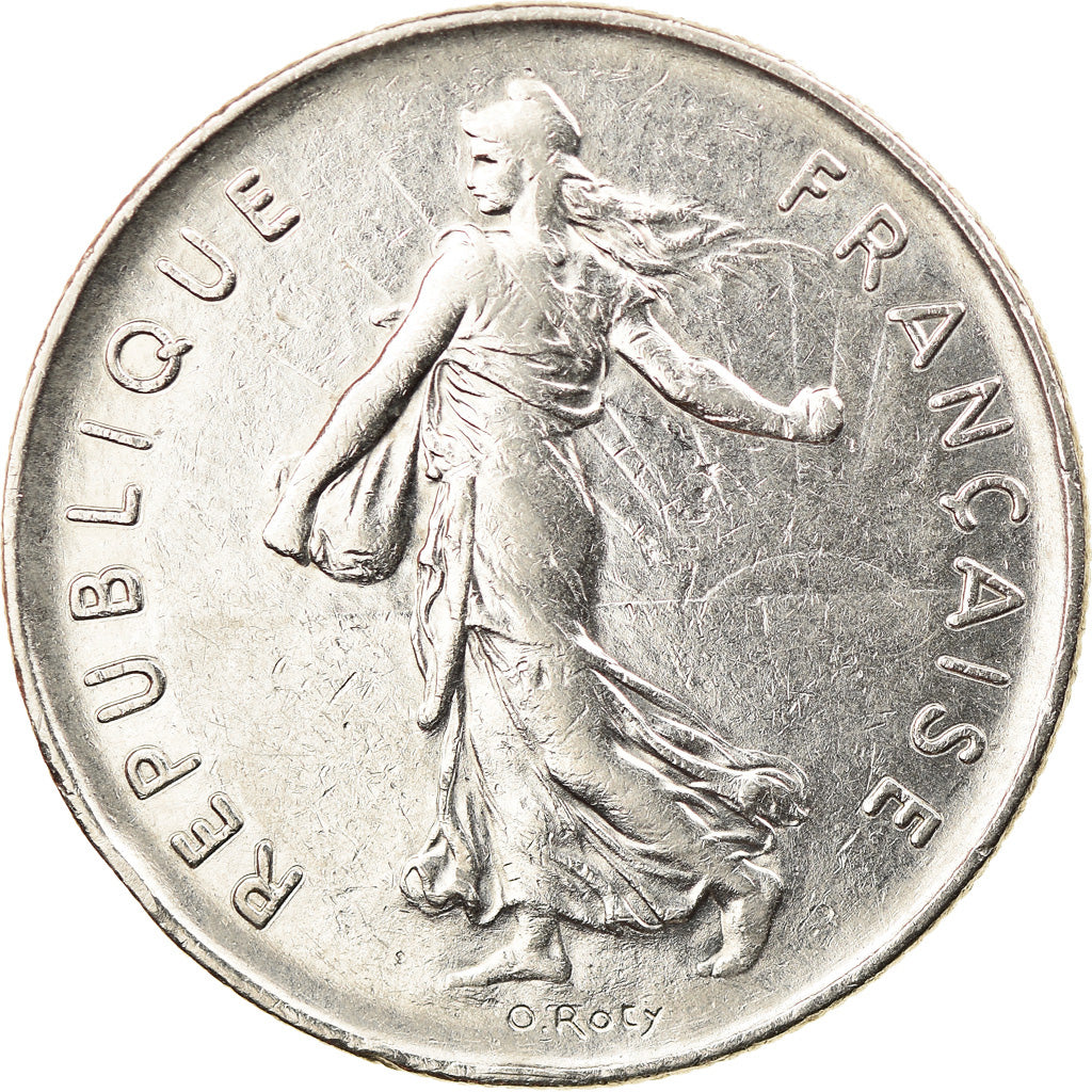 Coin, France, Semeuse, 5 Francs, 1977, Paris, MS(60-62), Nickel Clad