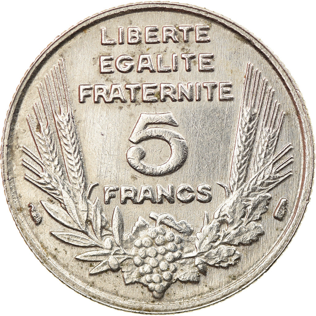 Coin, France, Bazor, 5 Francs, 1933, Paris, AU(55-58), Nickel, KM:887