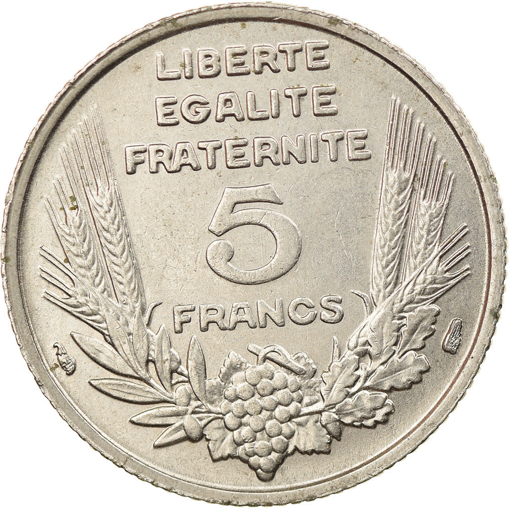 Moneta, Francia, Bazor, 5 Francs, 1933, Paris, SPL-, Nichel, KM:887, Gadoury:753