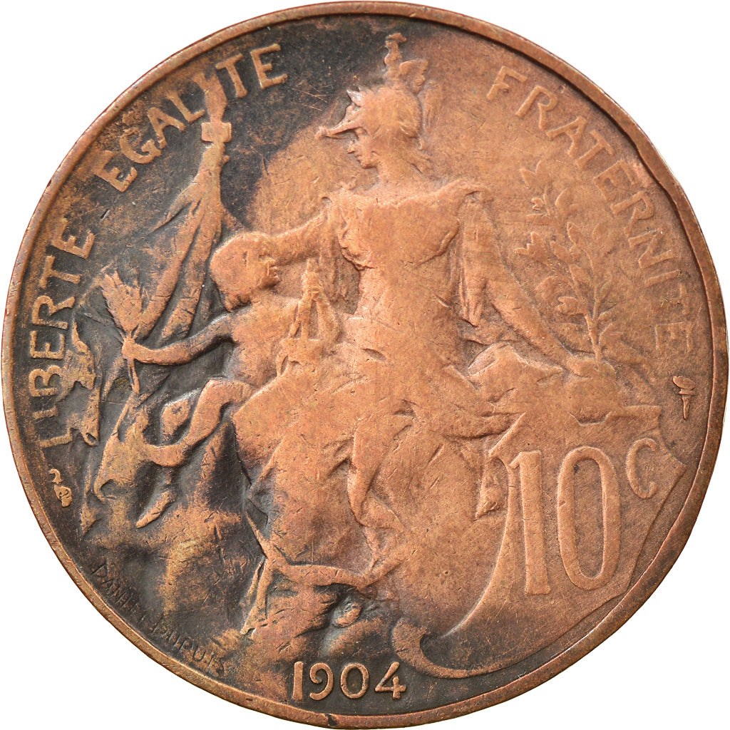 Monnaie, France, Dupuis, 10 Centimes, 1904, Paris, TTB, Bronze, Gadoury:277