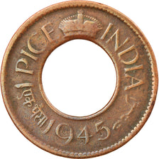 Coin, INDIA-BRITISH, George VI, Pice, 1945, EF(40-45), Bronze, KM:533