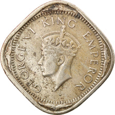 Coin, INDIA-BRITISH, George VI, 2 Annas, 1941, EF(40-45), Copper-nickel, KM:541
