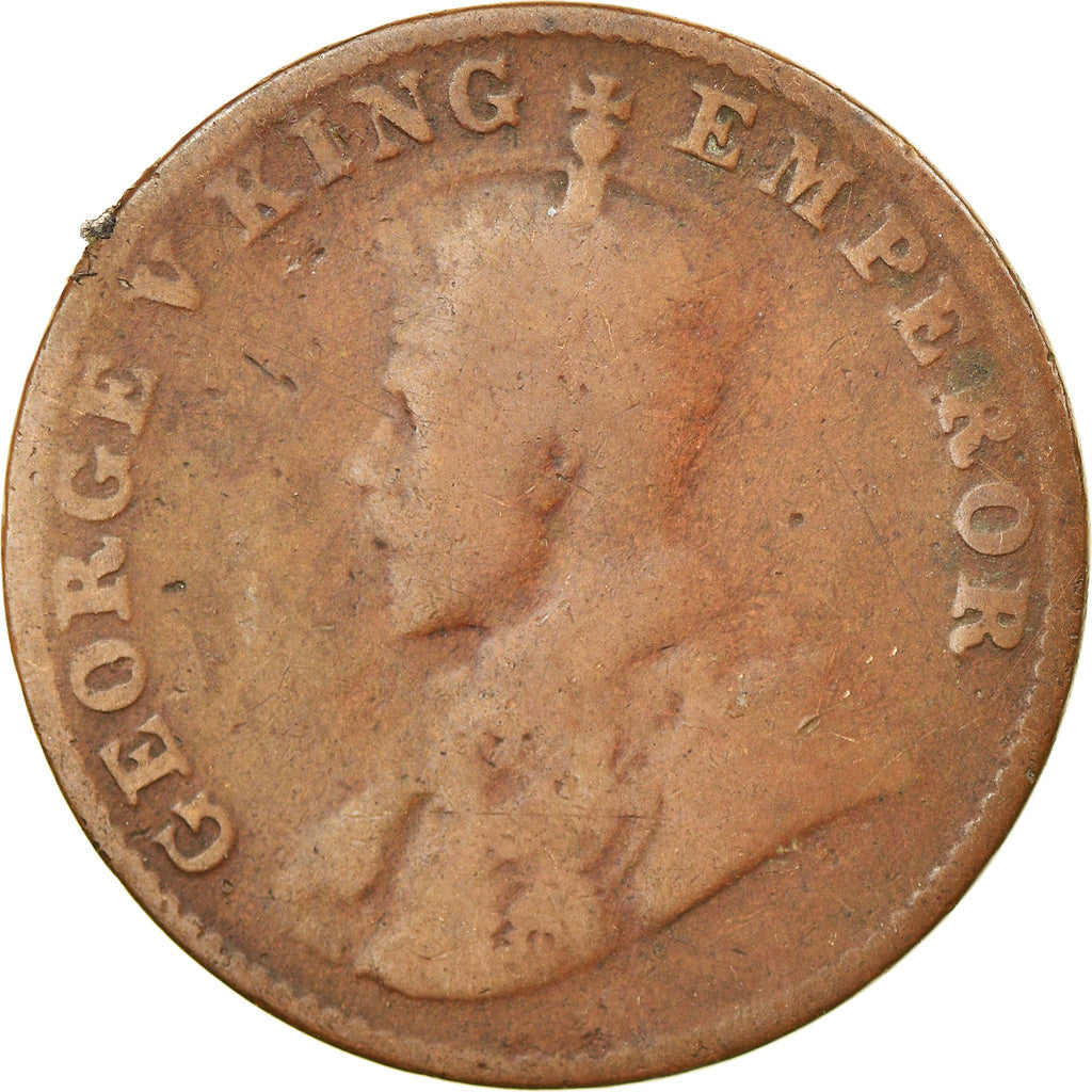 Coin, INDIA-BRITISH, George V, 1/4 Anna, 1927, VF(20-25), Bronze, KM:512