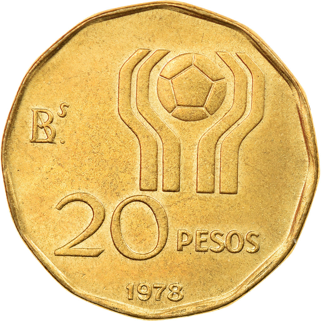 Coin, Argentina, 20 Pesos, 1978, AU(50-53), Aluminum-Bronze, KM:75