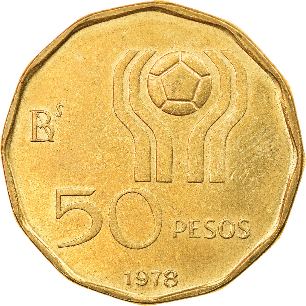 Coin, Argentina, 50 Pesos, 1978, AU(50-53), Aluminum-Bronze, KM:76
