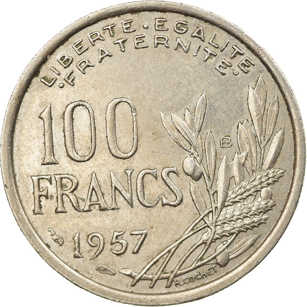 Coin, France, Cochet, 100 Francs, 1957, Beaumont - Le Roger, AU(50-53)
