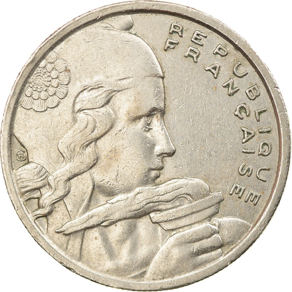 Moneta, Francia, Cochet, 100 Francs, 1956, Beaumont - Le Roger, BB, Rame-nichel