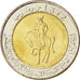Coin, Libya, 1/2 Dinar, 2004, MS(63), Bi-Metallic, KM:27