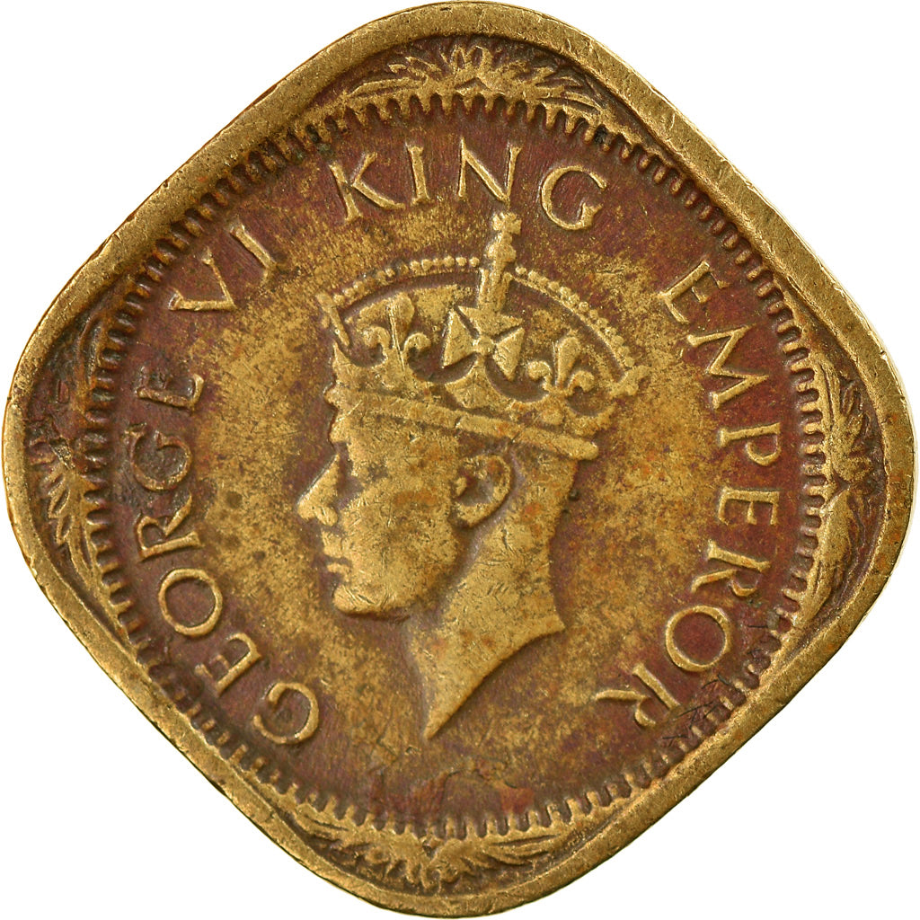 Moneta, INDIA - BRITANNICA, George VI, 1/2 Anna, 1944, Calcutta, BB