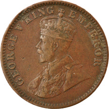 Munten, INDIA-BRITS, George V, 1/4 Anna, 1917, ZF, Bronze, KM:512