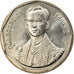 Coin, Thailand, Rama IX, 2 Baht, 1992, AU(55-58), Copper-Nickel Clad Copper