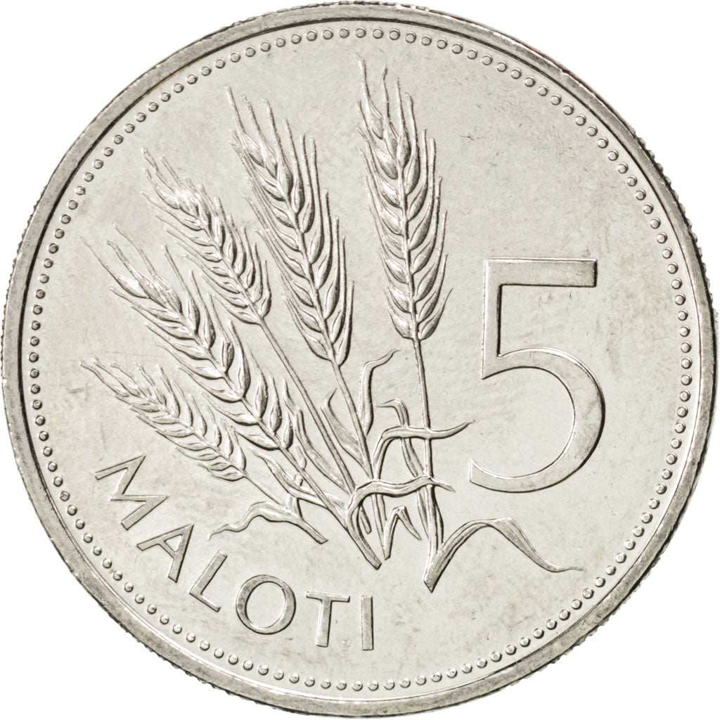 LESOTHO, 5 Maloti, 2010, KM #59, MS(63), Nickel Plated Steel, 25, 6.37