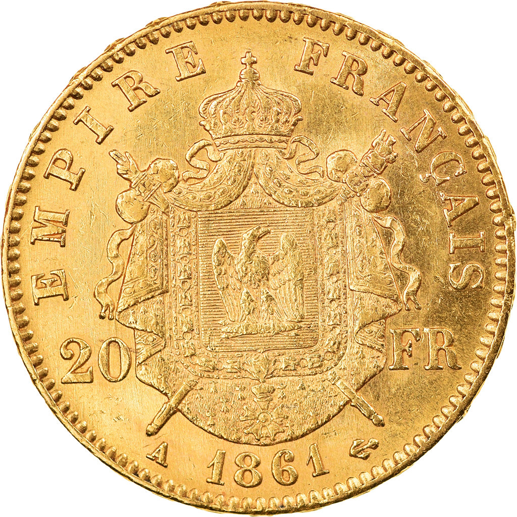 Monnaie, France, Napoleon III, 20 Francs, 1861, Paris, SUP, Or, Gadoury:1062