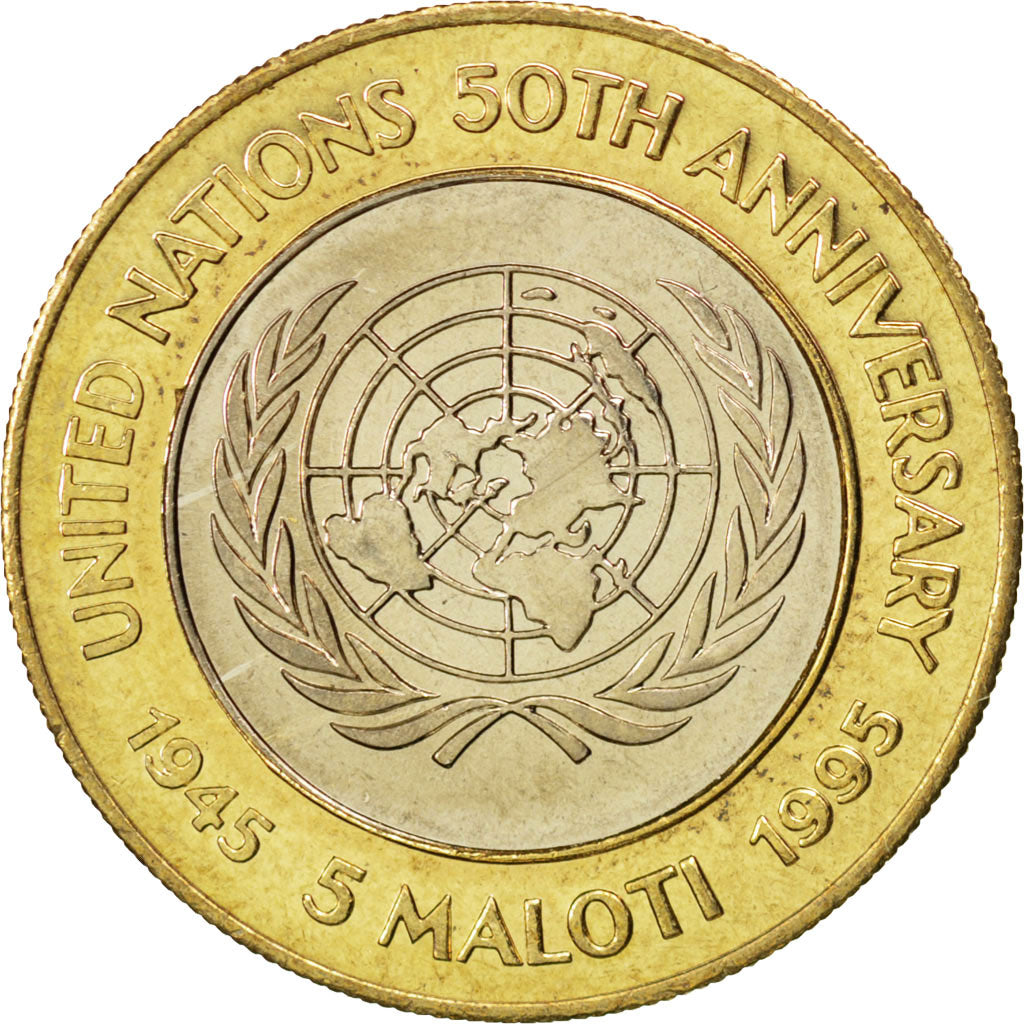 LESOTHO, 5 Maloti, 1995, KM #67, MS(63), Bi-Metallic, 24, 5.41