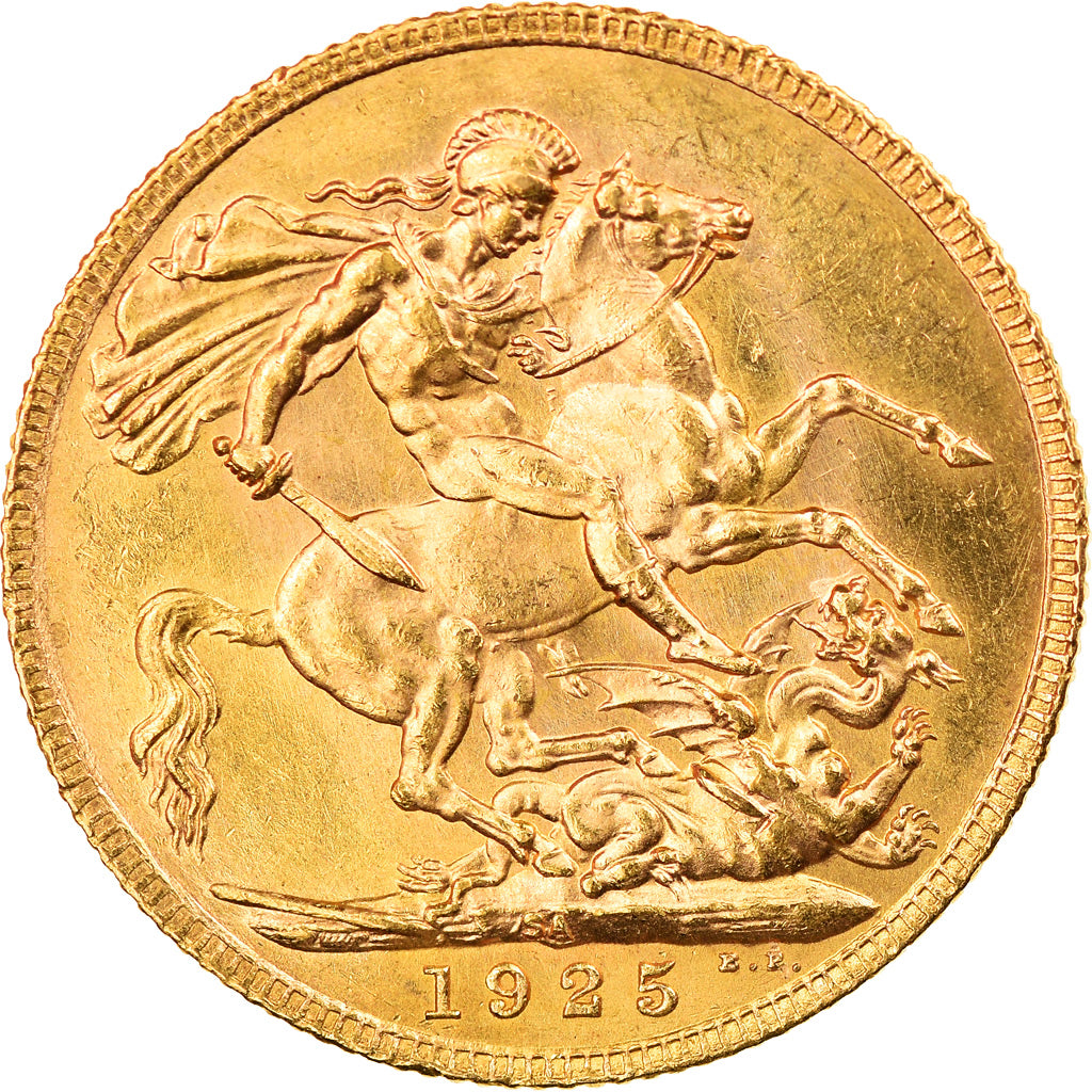 Coin, South Africa, George V, Sovereign, 1925, Pretoria, AU(55-58), Gold, KM:21
