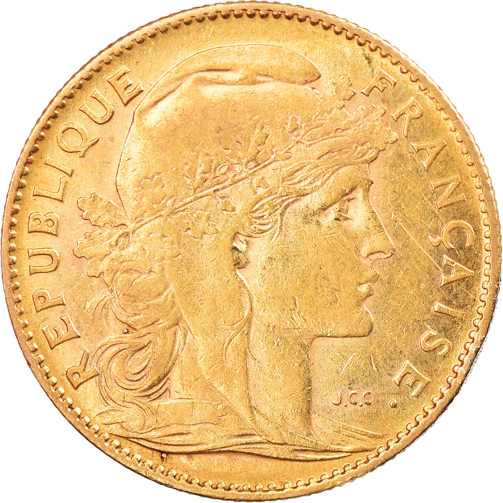Moneta, Francia, Marianne, 10 Francs, 1906, Paris, BB, Oro, KM:846, Gadoury:1017