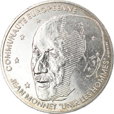 Moeda, França, Jean Monnet, 100 Francs, 1992, AU(55-58), Prata, KM:1120