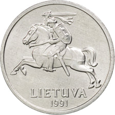 Lituania, Centas, 1991, SPL, Alluminio, KM:85