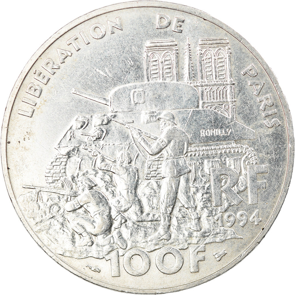 Moneta, Francia, Libération de Paris, 100 Francs, 1994, SPL-, Argento