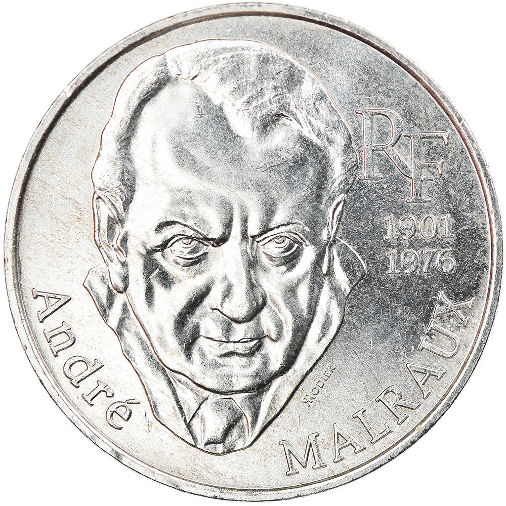 Coin, France, André Malraux, 100 Francs, 1997, AU(55-58), Silver, KM:1188