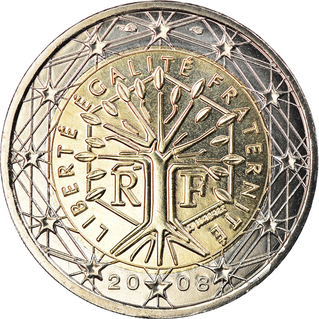 Francia, 2 Euro, 2008, Paris, BU, FDC, Bimetálico, Gadoury:8a., KM:1414