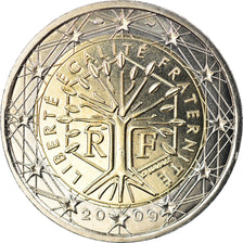 France, 2 Euro, 2009, Paris, BU, MS(65-70), Bi-Metallic, Gadoury:8a., KM:1414