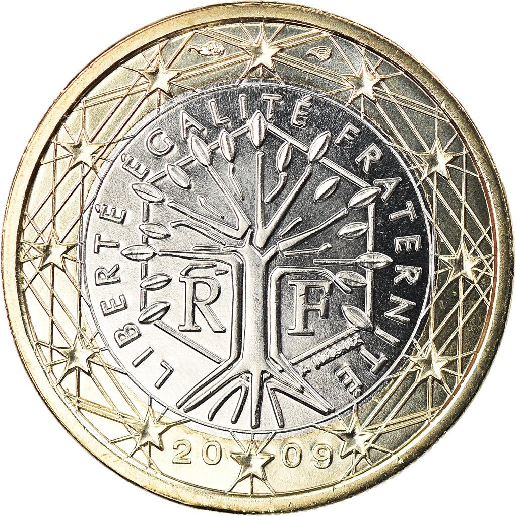 Francia, Euro, 2009, Paris, BU, FDC, Bimetálico, Gadoury:7a., KM:1413