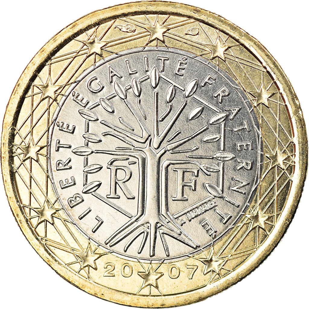 Frankrijk, Euro, 2007, Paris, BU, FDC, Bi-Metallic, Gadoury:7a., KM:1413