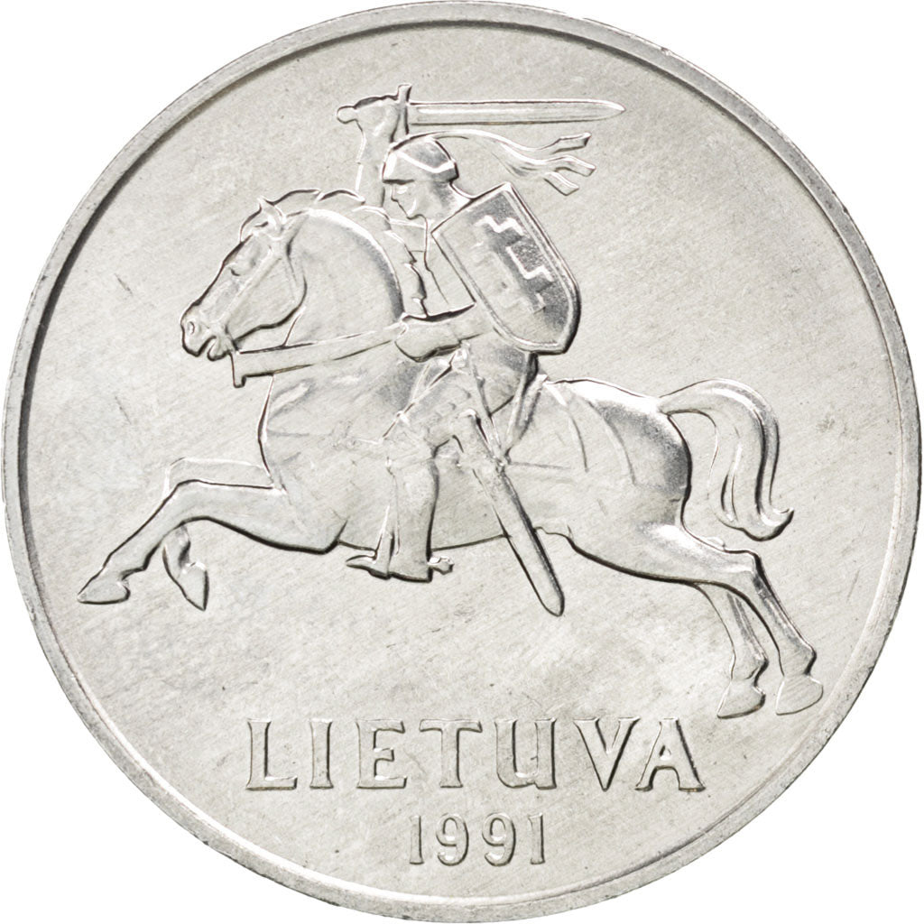 Moneta, Lituania, 5 Centai, 1991, SPL, Alluminio, KM:87