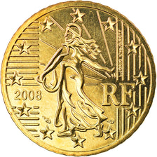 France, 50 Euro Cent, 2008, Paris, BU, MS(65-70), Brass, Gadoury:6a., KM:1412