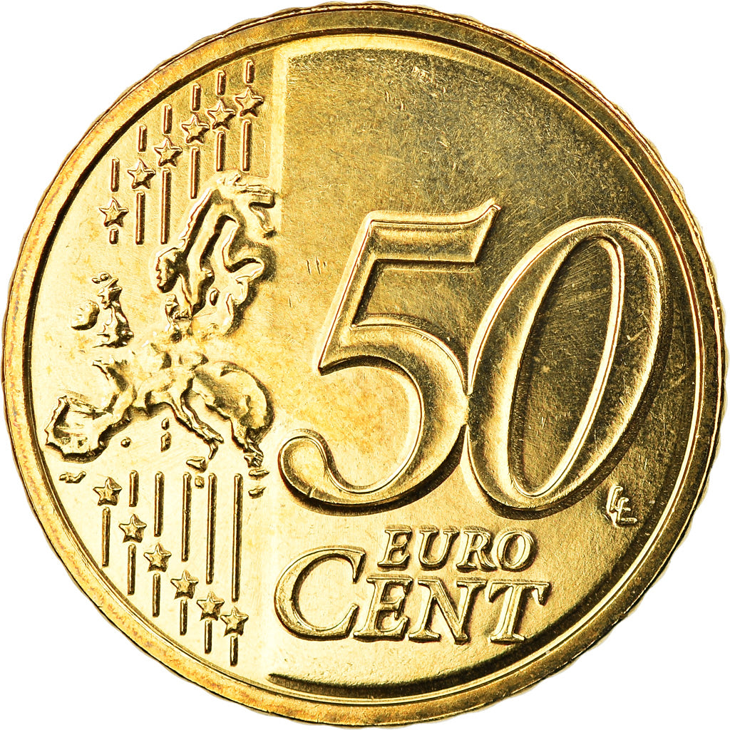 France, 50 Euro Cent, 2008, Paris, BU, MS(65-70), Brass, Gadoury:6a., KM:1412