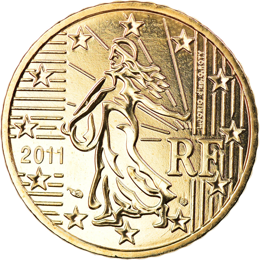 France, 50 Euro Cent, 2011, Paris, BU, MS(65-70), Brass, Gadoury:6a., KM:1412
