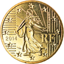 France, 50 Euro Cent, 2014, Paris, BU, FDC, Laiton, Gadoury:6a.