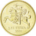 LITHUANIA, 10 Centu, 2008, KM #106, MS(63), Nickel-Brass, 17, 2.63