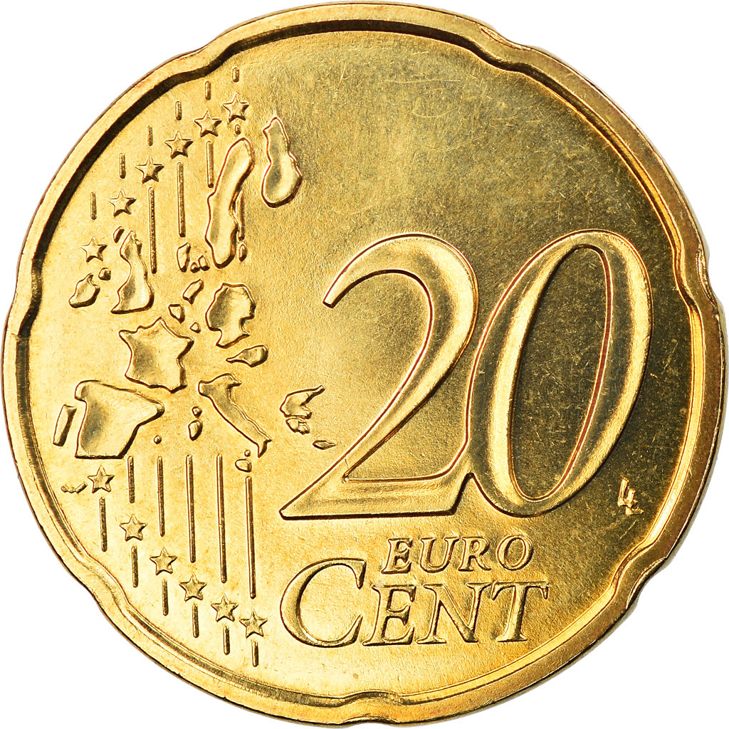 France, 20 Euro Cent, 2004, Paris, BU, MS(65-70), Brass, Gadoury:5., KM:1286