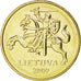 LITHUANIA, 20 Centu, 2009, KM #107, MS(63), Nickel-Brass, 20.5, 4.82