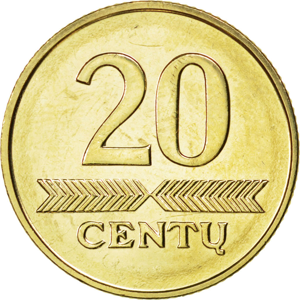 LITHUANIA, 20 Centu, 2009, KM #107, MS(63), Nickel-Brass, 20.5, 4.82