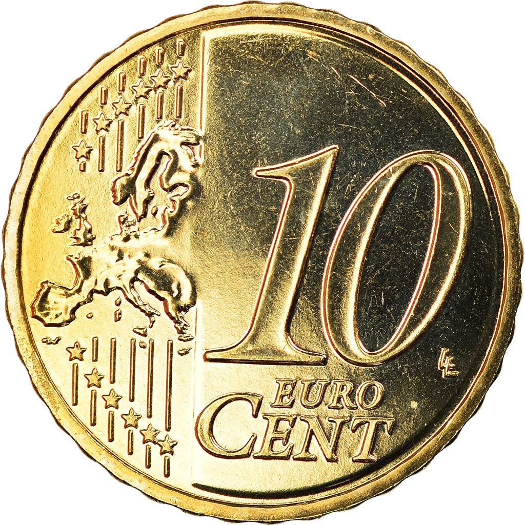 Francia, 10 Euro Cent, 2012, Paris, BU, FDC, Latón, Gadoury:4b., KM:1410