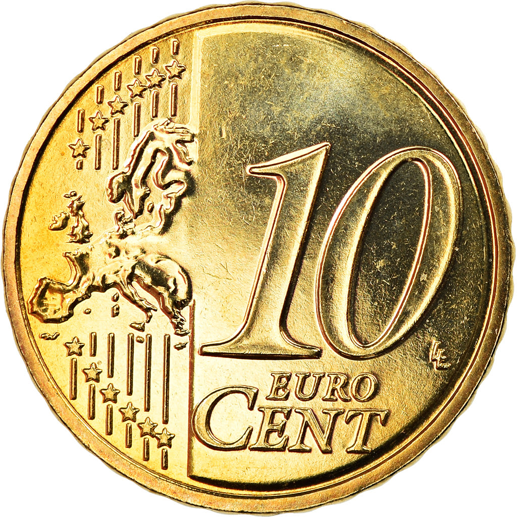Francia, 10 Euro Cent, 2008, Paris, BU, FDC, Latón, Gadoury:4b., KM:1410