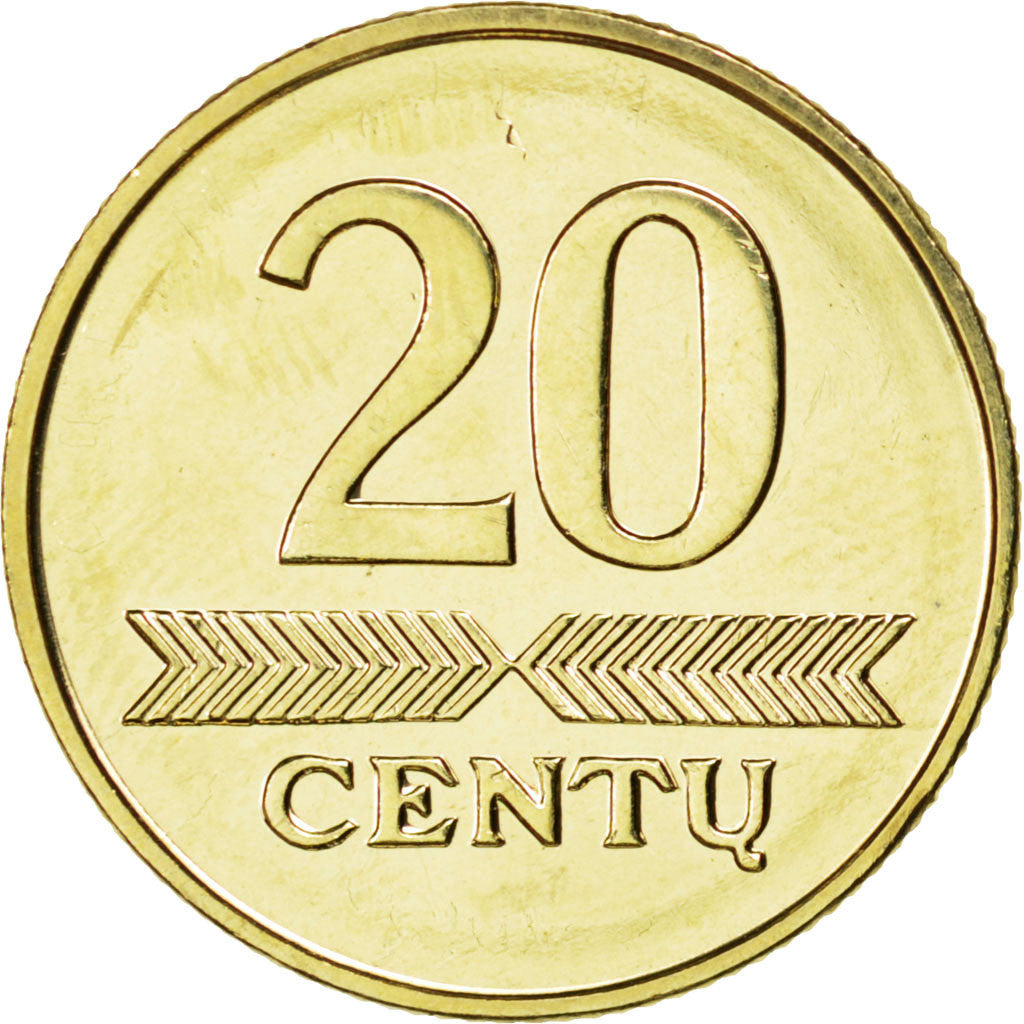 Coin, Lithuania, 20 Centu, 2009, MS(63), Nickel-brass, KM:107