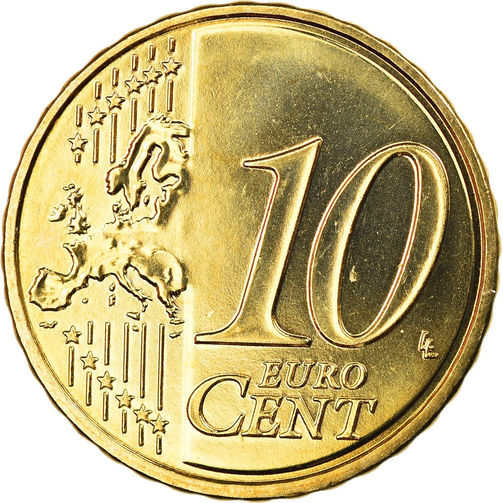 Francia, 10 Euro Cent, 2010, Paris, BU, FDC, Latón, Gadoury:4b., KM:1410