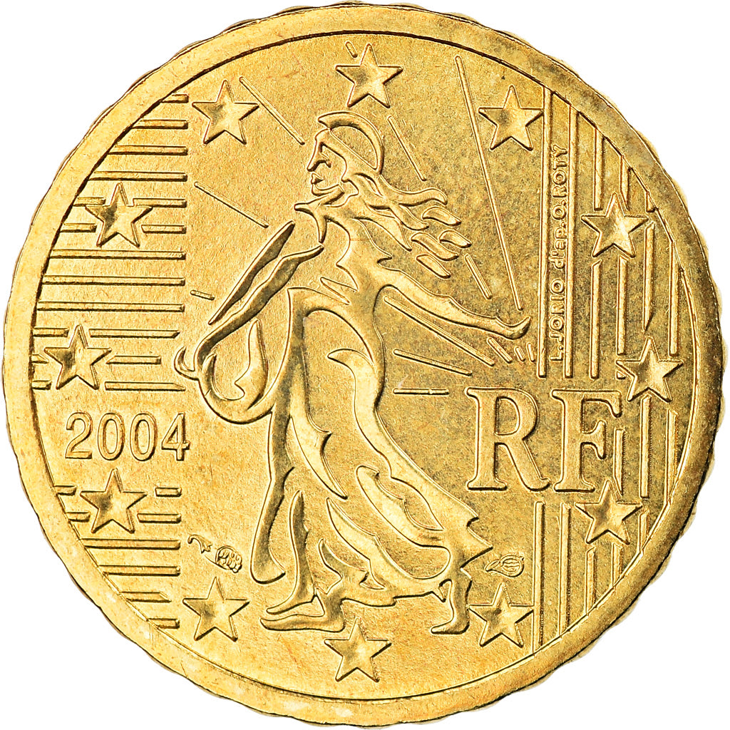 France, 10 Euro Cent, 2004, Paris, BU, MS(65-70), Brass, Gadoury:4a, KM:1285