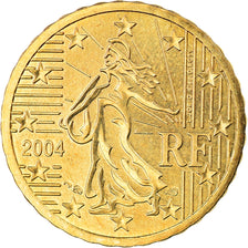 France, 10 Euro Cent, 2004, Paris, BU, MS(65-70), Brass, Gadoury:4a, KM:1285