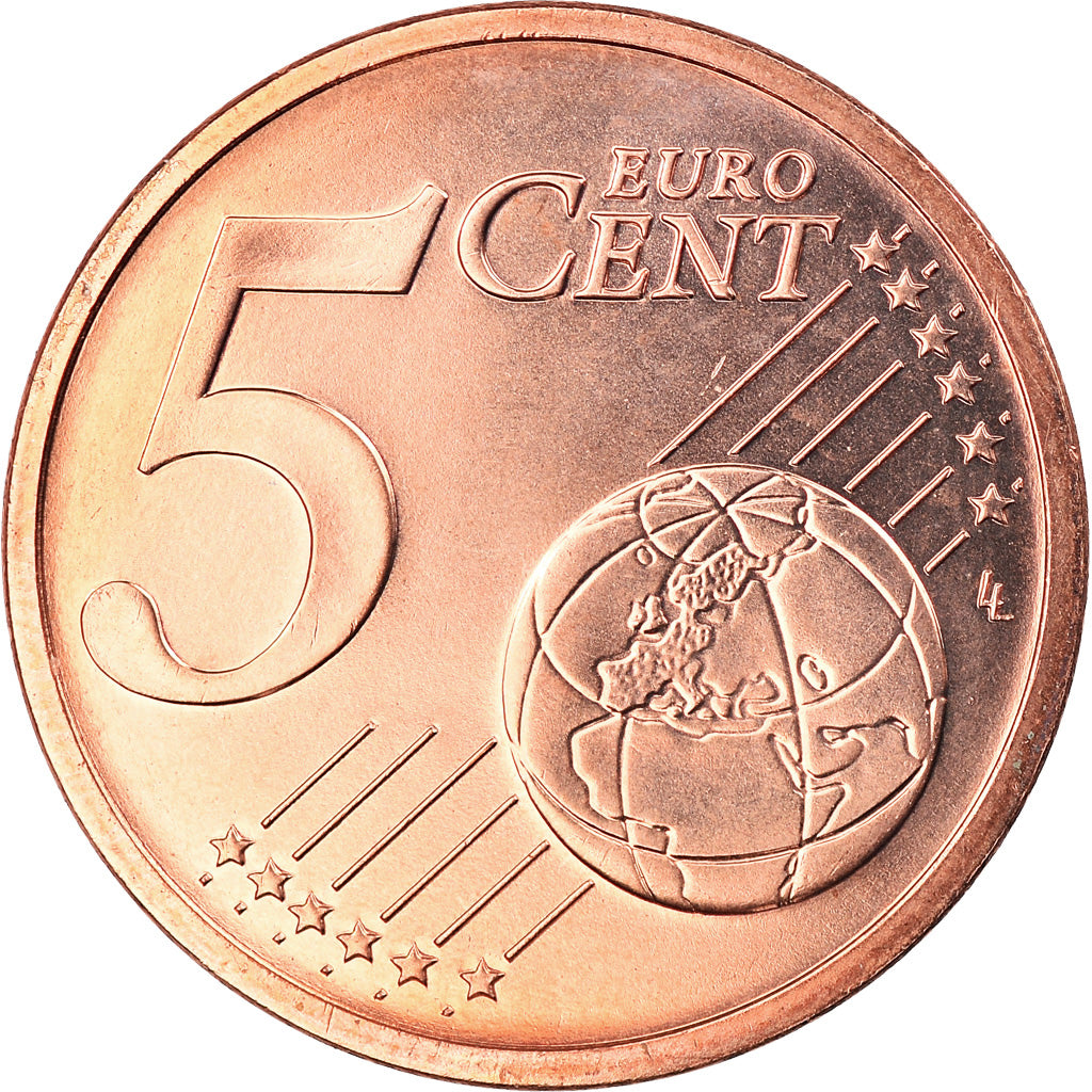 Frankrijk, 5 Euro Cent, 2010, Paris, BU, FDC, Copper Plated Steel, Gadoury:3