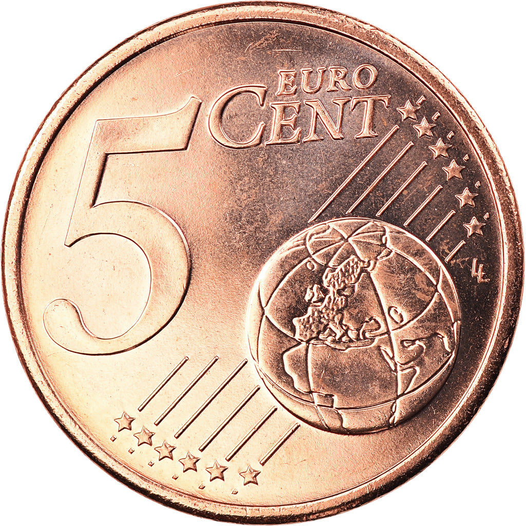 Francia, 5 Euro Cent, 2009, Paris, BU, FDC, Cobre chapado en acero, Gadoury:3