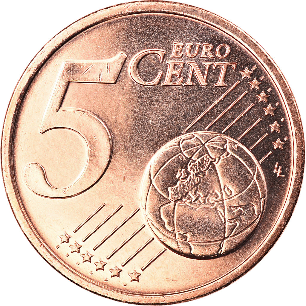 Francia, 5 Euro Cent, 2008, Paris, BU, FDC, Cobre chapado en acero, Gadoury:3