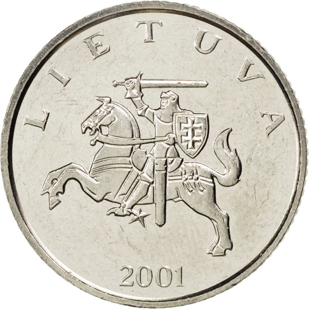 LITHUANIA, Litas, 2001, KM #111, MS(63), Copper-Nickel, 22.3, 6.26