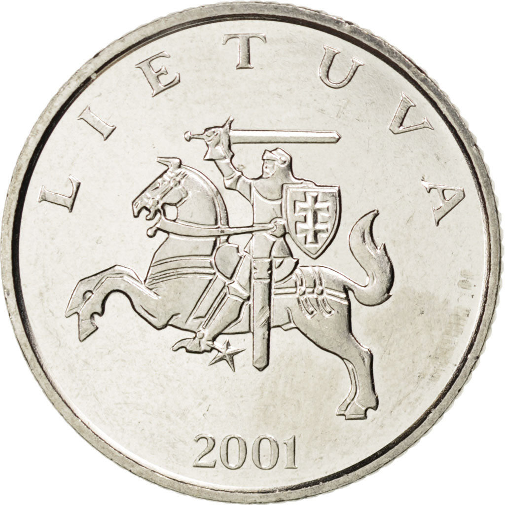 LITHUANIA, Litas, 2001, KM #111, MS(63), Copper-Nickel, 22.3, 6.19