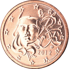 France, Euro Cent, 2012, Paris, BU, MS(65-70), Copper Plated Steel, Gadoury:1